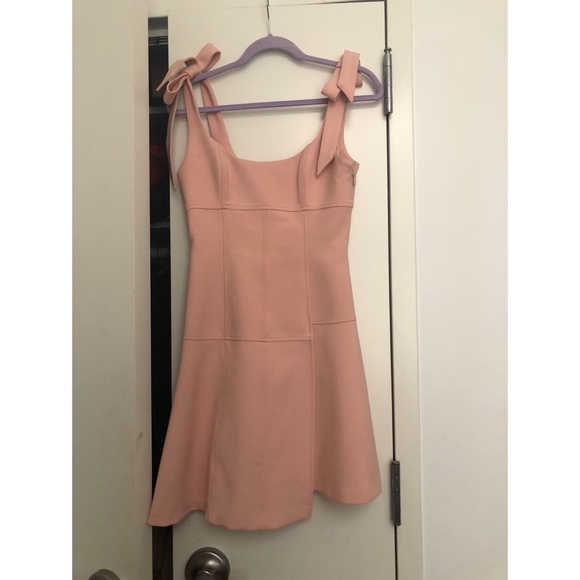 Cinq a Sept | Jeanette Asymmetrical Dress- Pinkish Peach | Sz2 - Picture 3 of 10